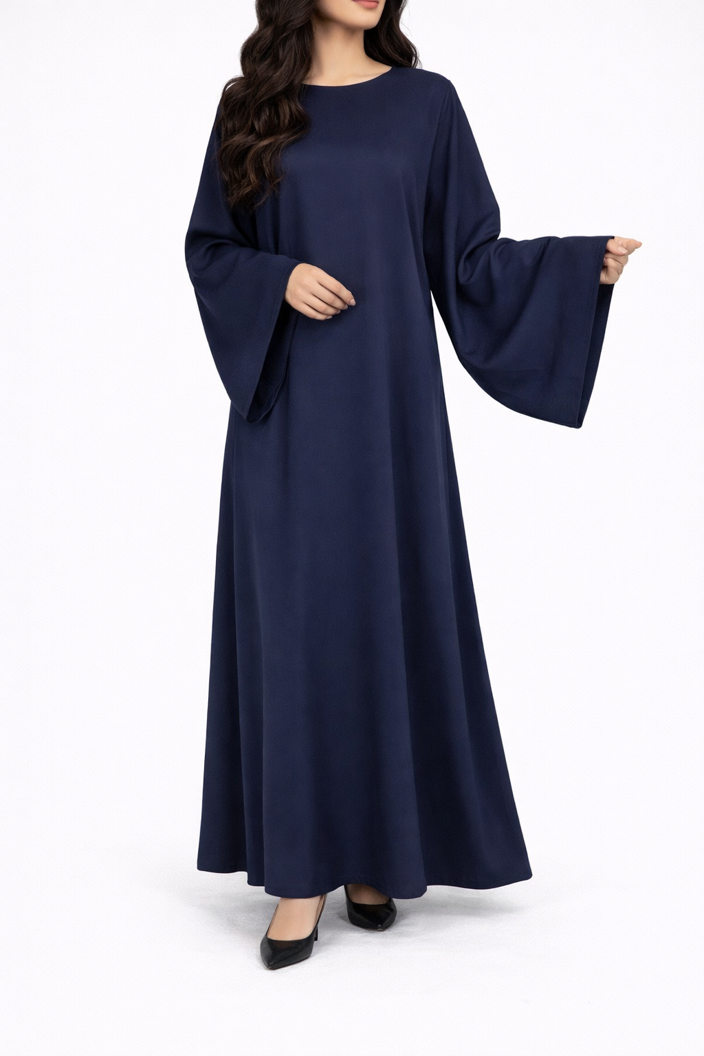 Abaya Bleu Marine Élégante- SELNESS