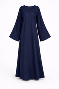 Abaya Bleu Marine Élégante- SELNESS