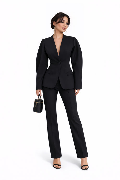 Ensemble Blazer Structuré Ceinturé – SELNESS