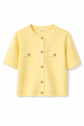 Top élégant structuré, Jaune lumineux- SELNESS