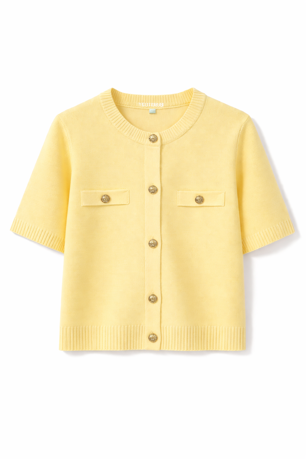 Top élégant structuré, Jaune lumineux- SELNESS