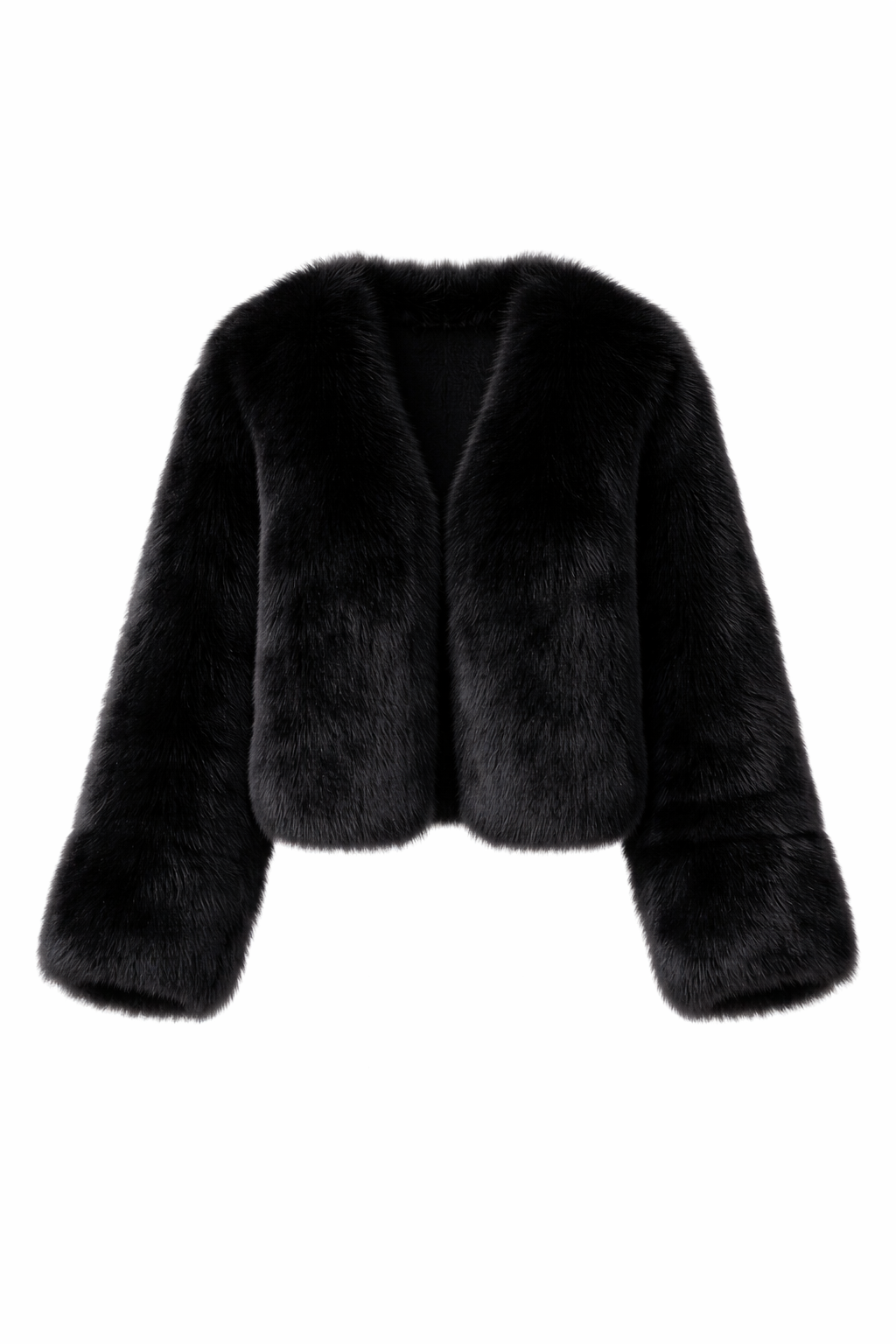 Veste courte en fourrure noire – SELNESS
