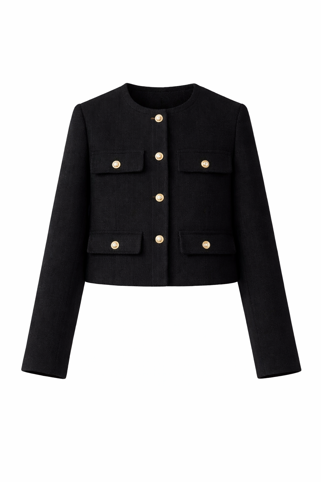 Veste courte en tweed noire – SELNESS