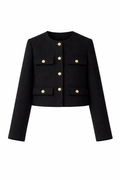 Veste courte en tweed noire – SELNESS