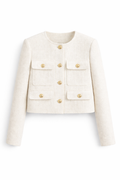 Veste élégante en tweed blanc – SELNESS