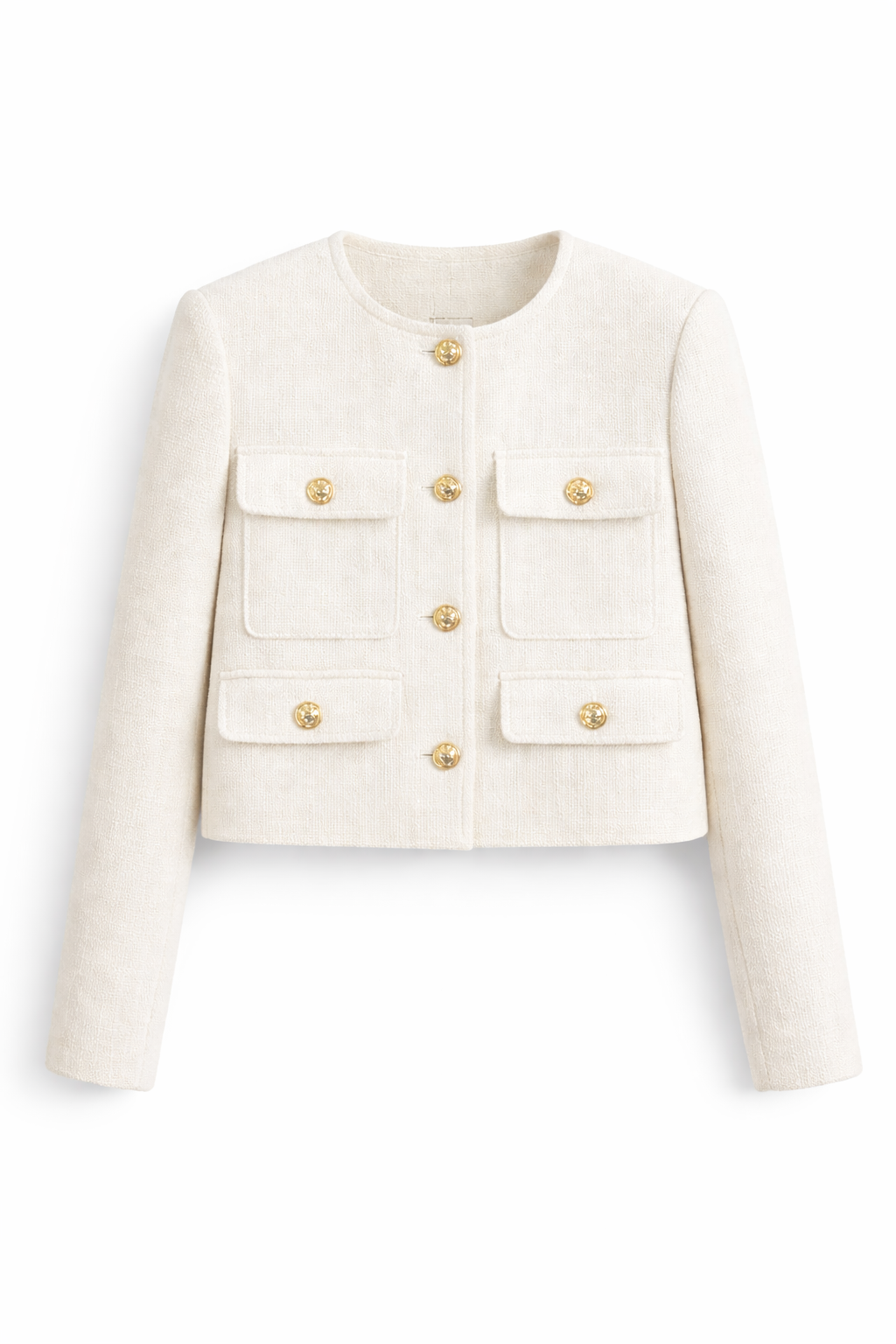 Veste élégante en tweed blanc – SELNESS